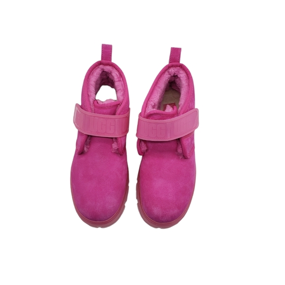 UGG Fuscia Pink Suede Round Toe Booties Slippers Size 9 - Picture 4 of 16